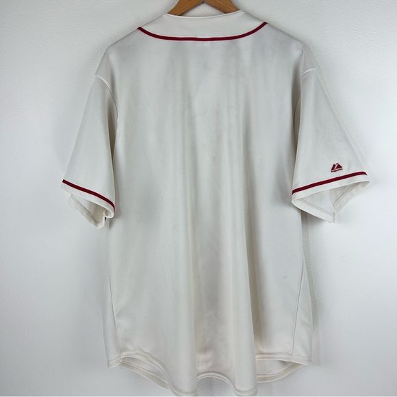 Vtg Majestic Men’s St. Louis Cardinals Stained Grunge Baseball Jersey Size XL - Picture 2 of 9